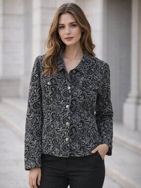 Blue Sky Fair Trade  organic Paisley jacket Sz L